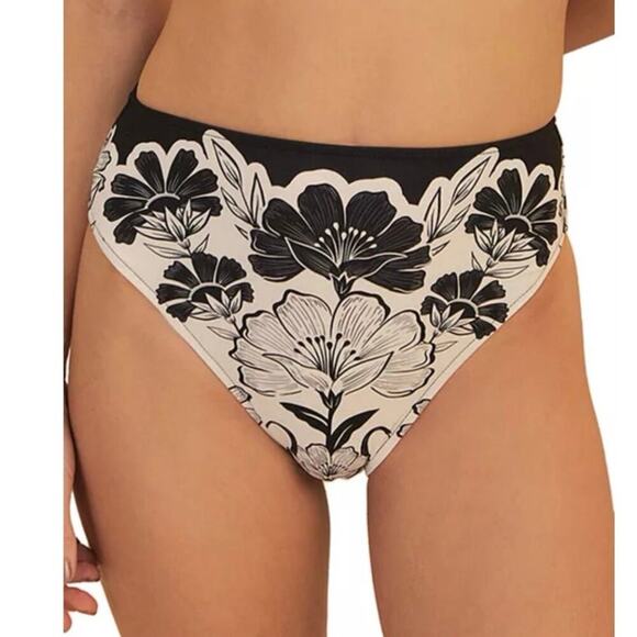 Farm Rio Flower Leopards Bandeau Bikini Top & High-Waist Bottom Sz S/M | NEW/NWT - Picture 7 of 15